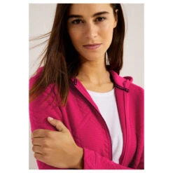 Cecil Damen Hoodie Shirtjacke Big Cable Cosy Coral -Wellensteyn Shop cecil sweatjacke cosy coral 15068 model