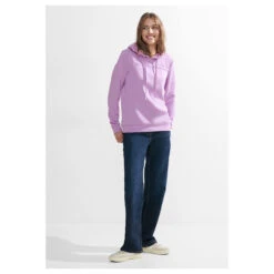 Cecil Damen Hoodie Sweatshirt Sporty Lilac -Wellensteyn Shop cecil sweatshirt hoody lila 15565 model
