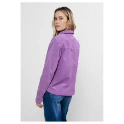 Cecil Damen Jacke Corduroy Overshirt Sporty Lilac -Wellensteyn Shop cecil tos corduroy overshirt cordjacke violett 15565 model seite