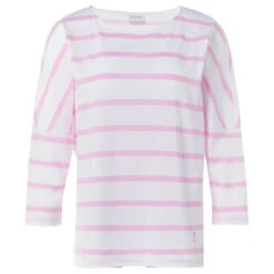 Comma Damen 3/4 Arm Shirt Lilac Pink Stripes