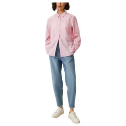 Comma Damen Langarm Bluse Lilac Pink 9 Comma Damen Langarm Bluse Lilac Pink -Wellensteyn Shop comma hemdbluse rosa 42g1 model vorne