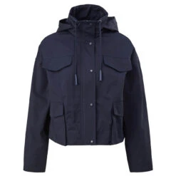 Comma Cropped Damen Jacke Dark Blue