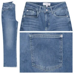 Comma Easy Kick Damen 7/8 Jeans Blue Washed