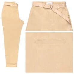 Comma Damen 7/8 Chinohose Light Brown