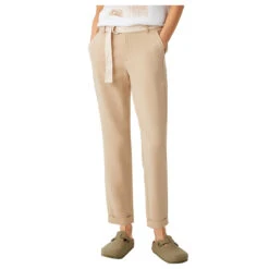 Comma Damen 7/8 Chinohose Light Brown -Wellensteyn Shop comma jeans hose beige 8170 ansicht detail vorne