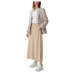 Comma Damen 3/4 Culotte Hose Sand -Wellensteyn Shop comma jeans hose beige 8344 model vorne