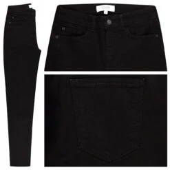 Comma Damen Skinny Jeans Black