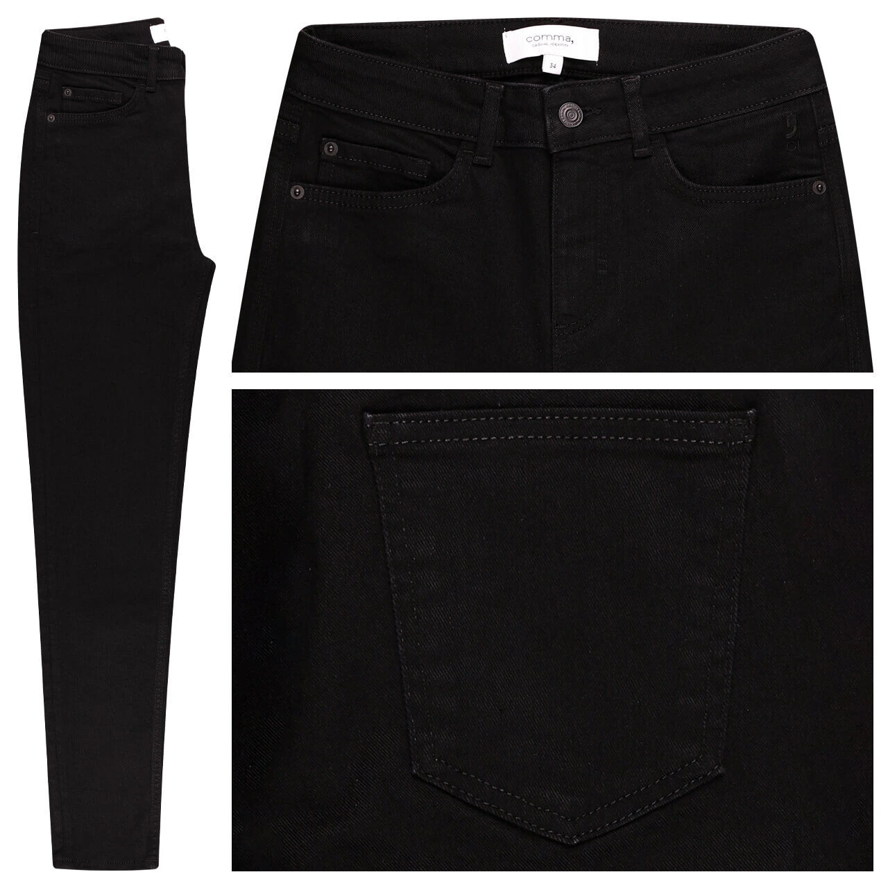 Comma Damen Skinny Jeans Black 3 Comma Damen Skinny Jeans Black