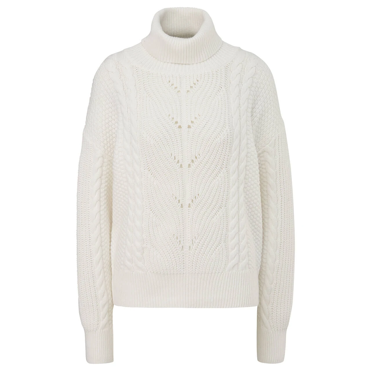 Comma Damen Rollkragen Pullover Offwhite 3 Comma Damen Rollkragen Pullover Offwhite
