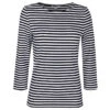 Comma Damen 3/4 Arm Shirt Black White Stripes -Wellensteyn Shop comma shirt grey black 99G0