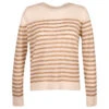 Comma Damen Pullover Light Creme Brown Stripes