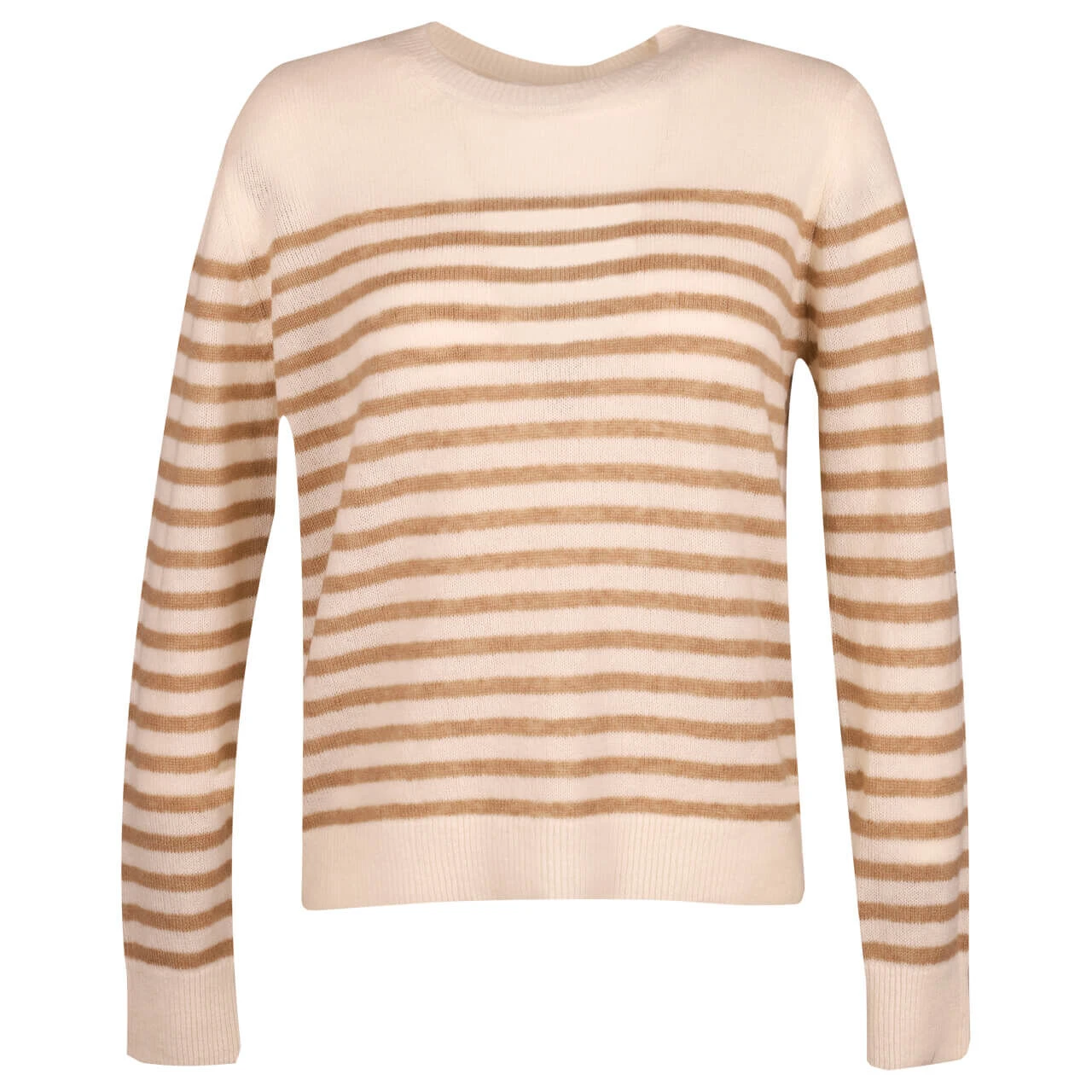 Comma Damen Pullover Light Creme Brown Stripes 3 Comma Damen Pullover Light Creme Brown Stripes