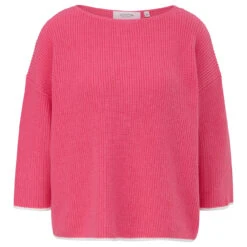 Comma Damen 3/4 Arm Pullover Raspberry Pink
