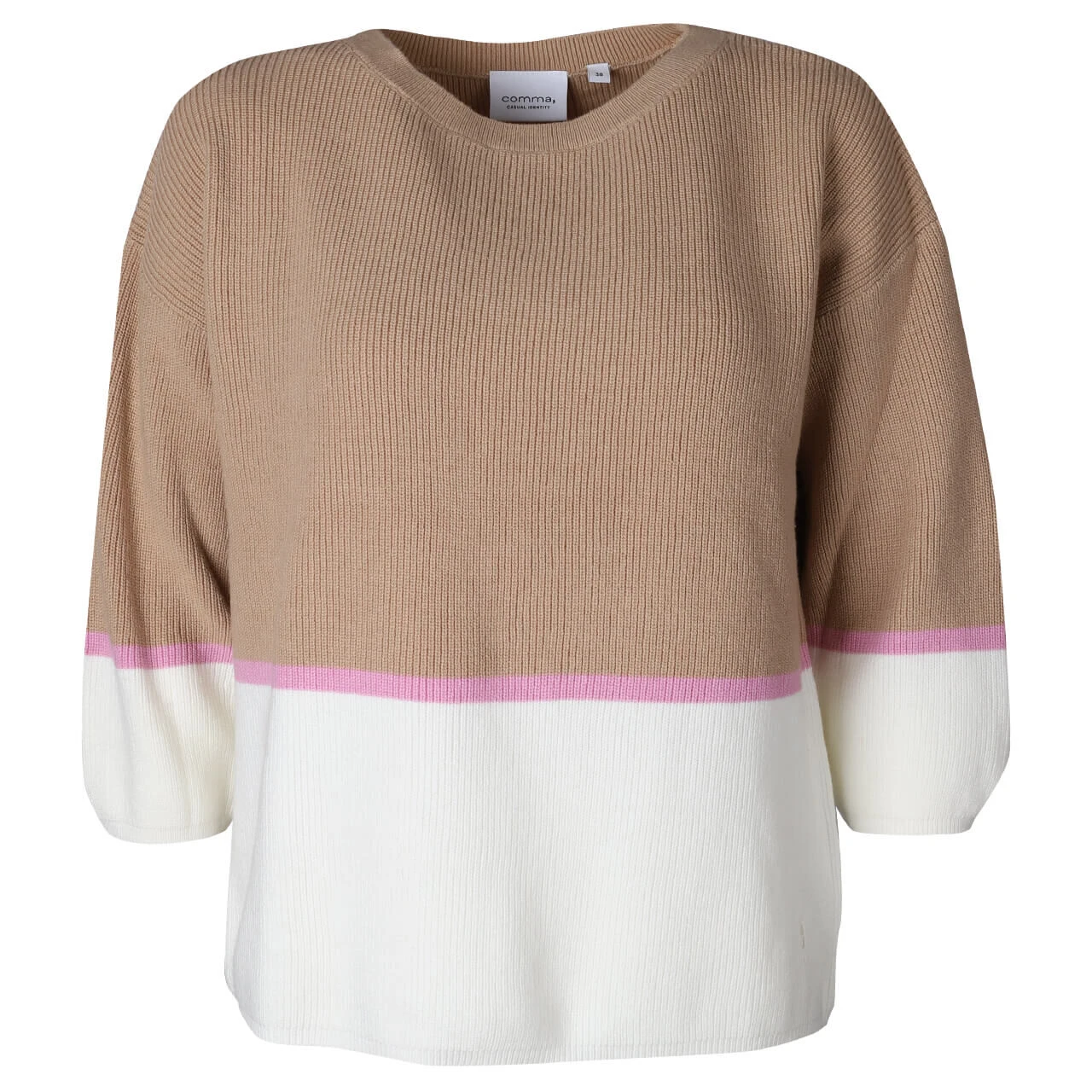 Comma Damen 3/4 Arm Pullover Brown 3 Comma Damen 3/4 Arm Pullover Brown