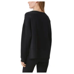 Comma Damen Sweatshirt Smooth Black 8 Comma Damen Sweatshirt Smooth Black -Wellensteyn Shop comma sweatshirt schwarz 9999 hinten 28229