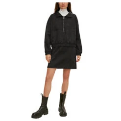 Comma Damen Sweatshirt Velvet Black Mat -Wellensteyn Shop comma sweatshirt schwarz 9999 vorne