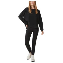 Comma Damen Sweatshirt Smooth Black 9 Comma Damen Sweatshirt Smooth Black -Wellensteyn Shop comma sweatshirt schwarz 9999 vorne 28129