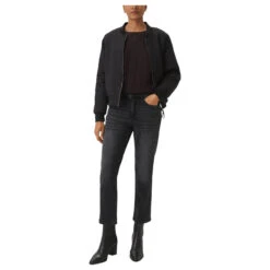 Comma Damen Langarm Bluse Soft Black -Wellensteyn Shop comma t shirt schwarz 9999 model