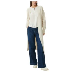 Comma Damen Langarm Bluse Off White Creme 9 Comma Damen Langarm Bluse Off White Creme -Wellensteyn Shop comma t shirt weiss 0120 model