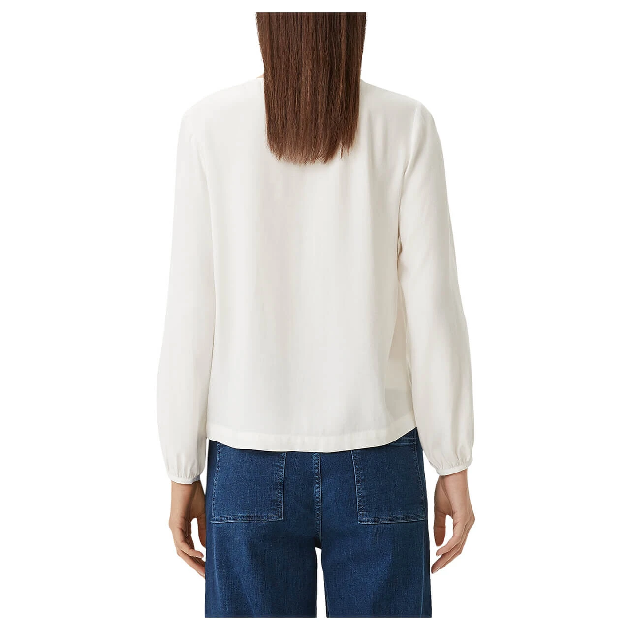 Comma Damen Langarm Bluse Off White Creme 5 Comma Damen Langarm Bluse Off White Creme – Bild 3