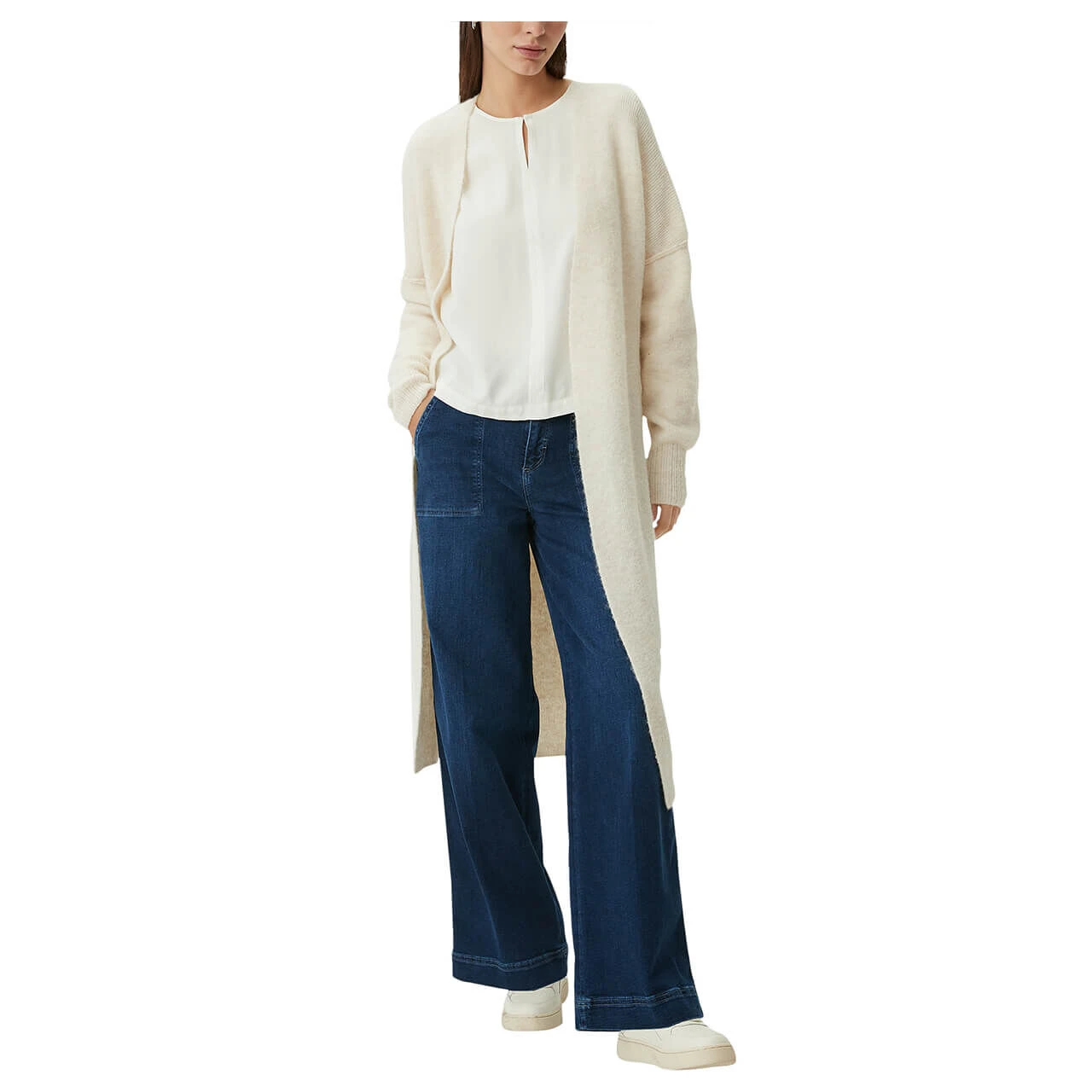 Comma Damen Langarm Bluse Off White Creme 6 Comma Damen Langarm Bluse Off White Creme – Bild 4