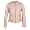Gipsy (by Mauritius) Damen Lederjacke Aneta Light Beige -Wellensteyn Shop gipsy aneta women biker lederjacke light beige 9170