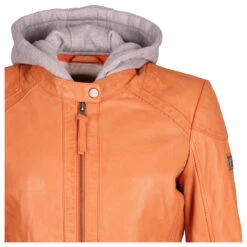 Gipsy (by Mauritius) Damen Lederjacke April Apricot -Wellensteyn Shop gipsy april women biker lederjacke apricot 9876 detail front