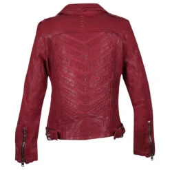 Gipsy (by Mauritius) Damen Lederjacke Narin Red -Wellensteyn Shop gipsy narin women biker jacke red 9620 hinten