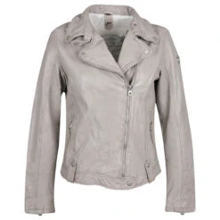Gipsy (by Mauritius) Damen Lederjacke Faye Silver Grey