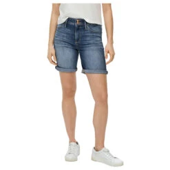 S.Oliver Damen Jeans Bermuda Betsy Mid Blue Used -Wellensteyn Shop jeans s oliver betsy shorts blau 57z3 model vorne
