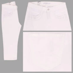 MAC Capri 3/4 Baumwollhose White Denim