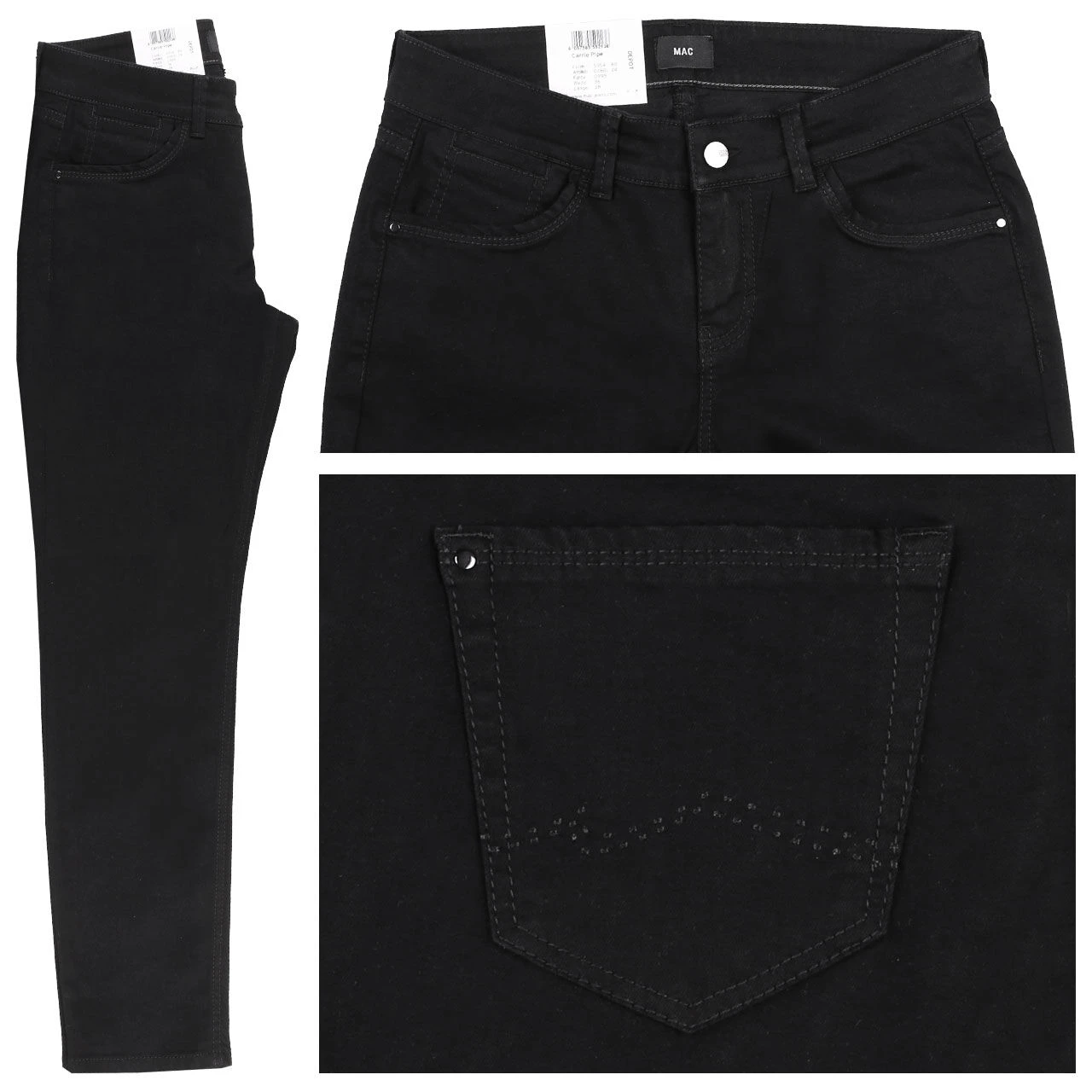 MAC Carrie Pipe Jeans Black Black 3 MAC Carrie Pipe Jeans Black Black