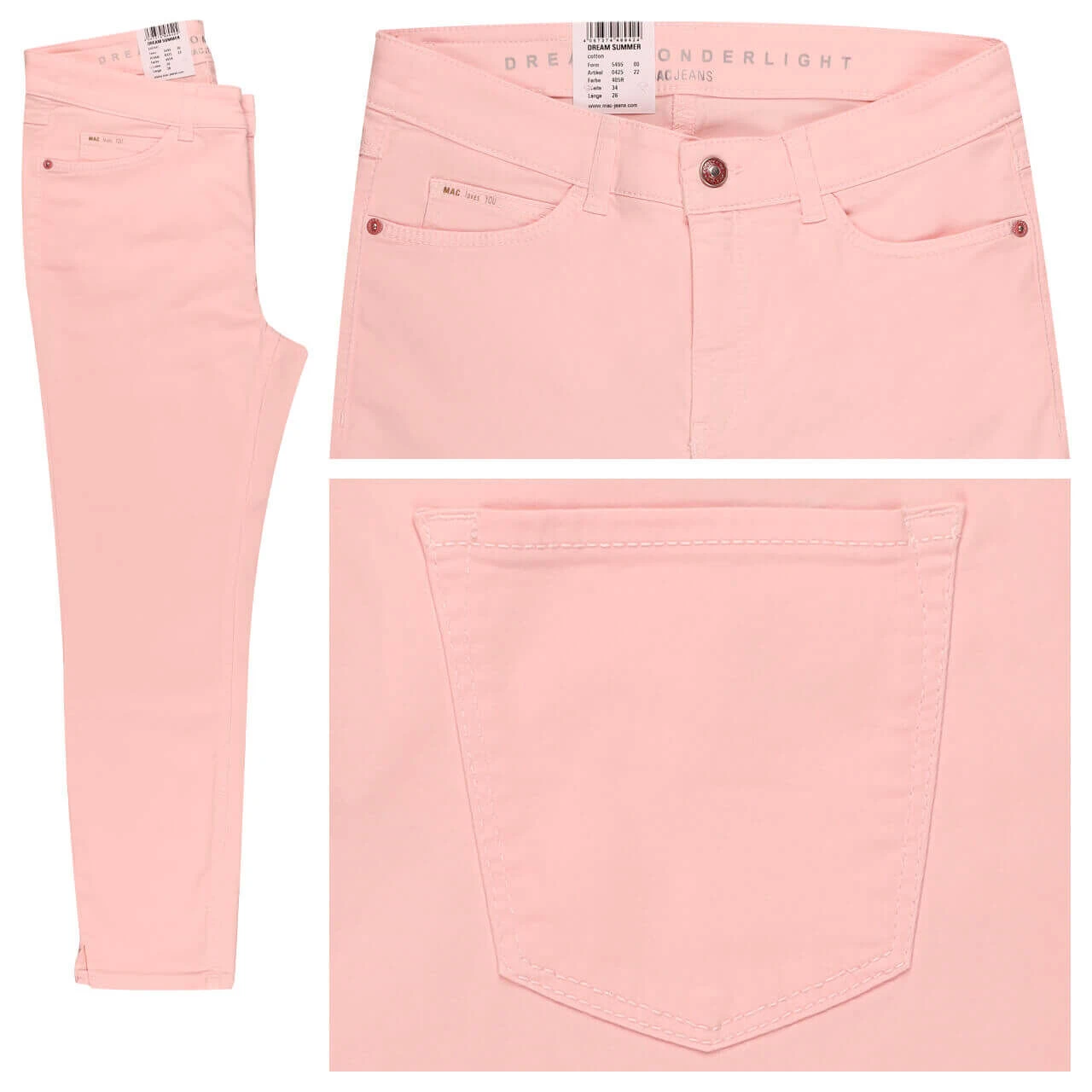 MAC Dream Summer 7/8 Baumwollhose Veiled Rose Wonderlight 3 MAC Dream Summer 7/8 Baumwollhose Veiled Rose Wonderlight