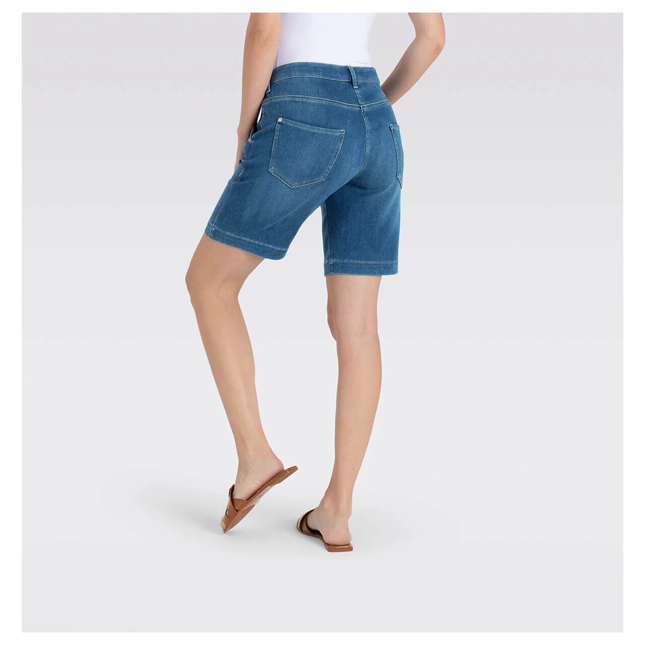 MAC Jogn Short Baumwoll Bermuda Mid Blue Cool Washed 7 MAC Jogn Short Baumwoll Bermuda Mid Blue Cool Washed – Bild 5