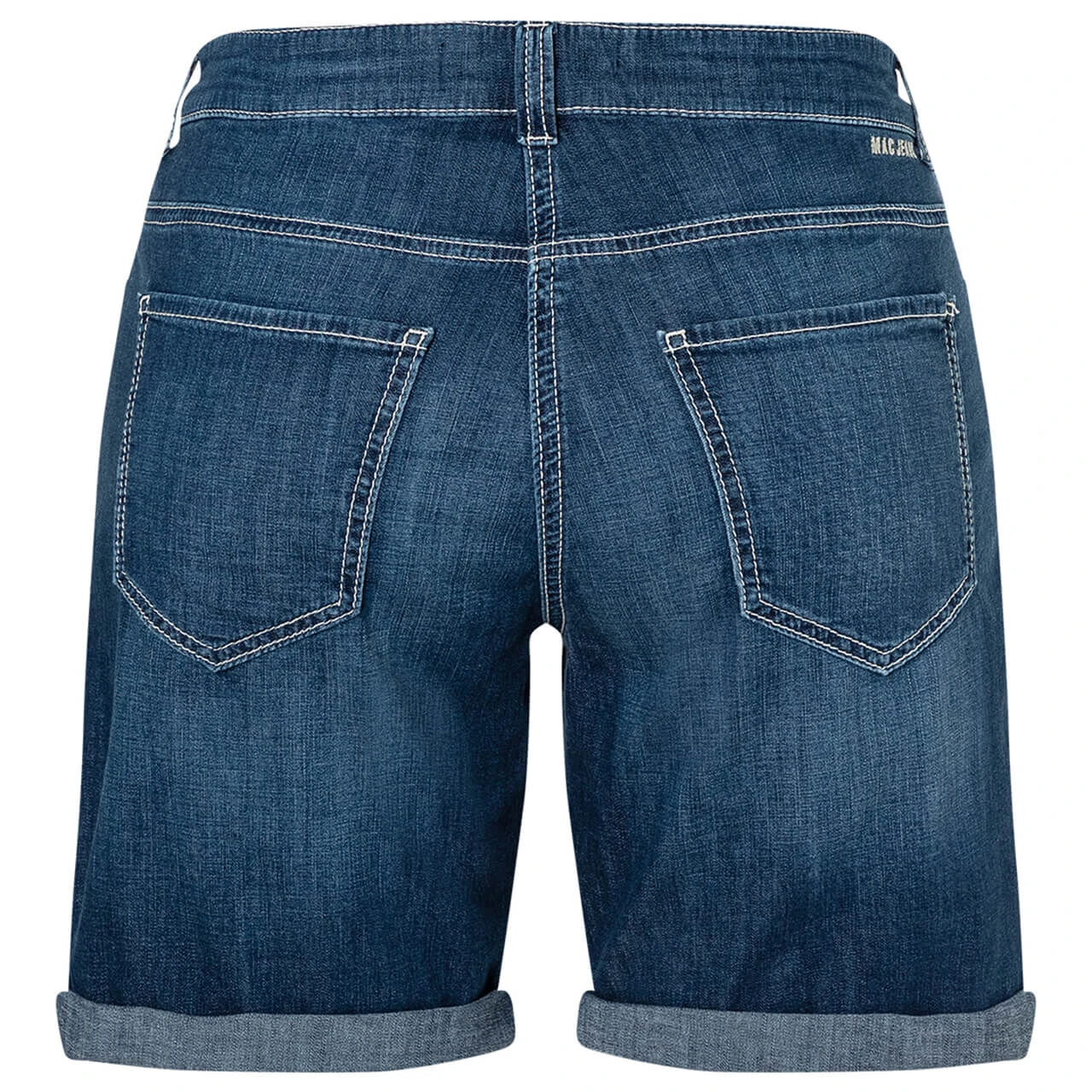 MAC Shorty Jeans Dark Blue Basic Used Summer Clean 6 MAC Shorty Jeans Dark Blue Basic Used Summer Clean – Bild 4