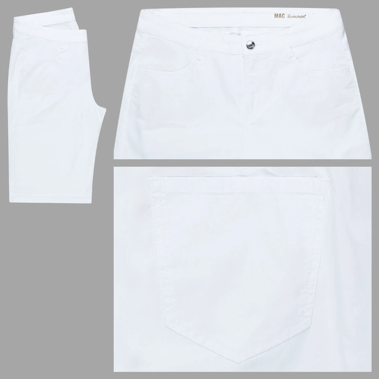 MAC Shorty Baumwollhose White Summer 3 MAC Shorty Baumwollhose White Summer