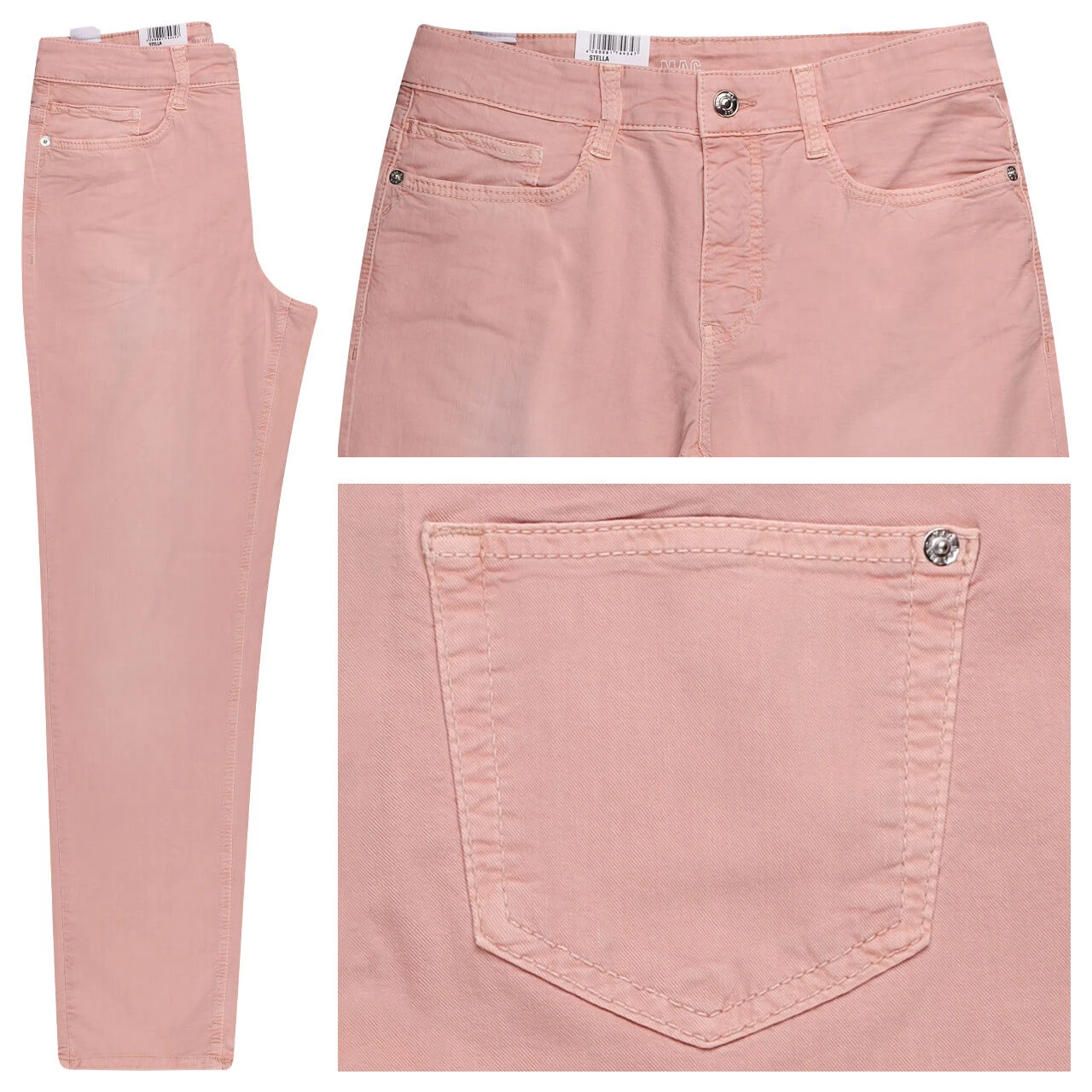 MAC Stella Baumwollhose Rose Rouge 3 MAC Stella Baumwollhose Rose Rouge