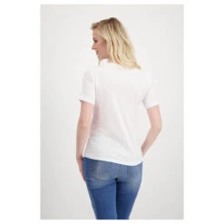 Monari Damen T-Shirt White Arizona Air -Wellensteyn Shop monari arizona t shirt weiss bedruckt blau beige 100 ansicht model hinten