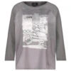 Monari Damen 3/4 Arm Shirt Thunder Print -Wellensteyn Shop monari happy hour shirt grau 855
