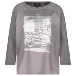 Monari Damen 3/4 Arm Shirt Thunder Print