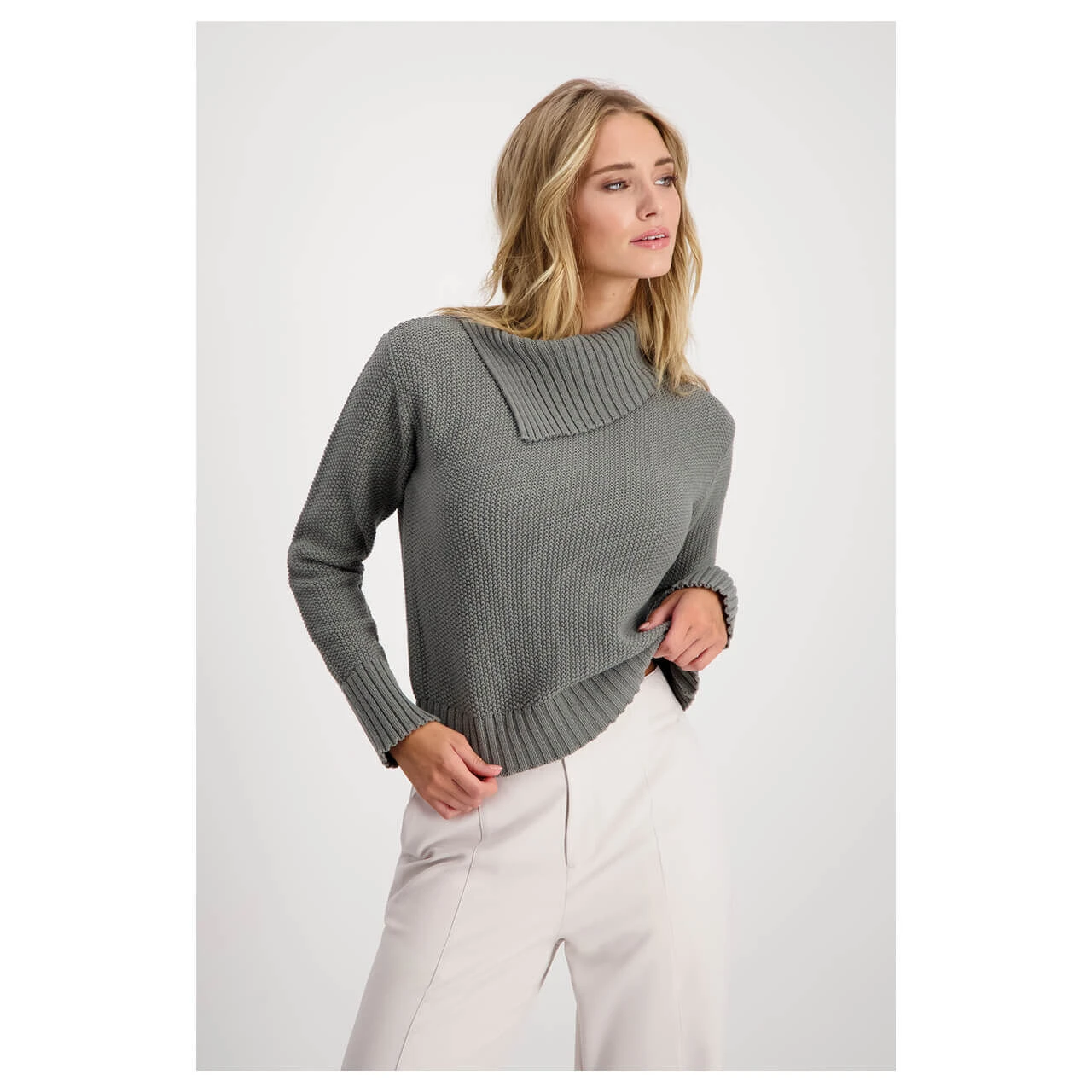 Monari Damen Rollkragen Pullover Frosty Green 4 Monari Damen Rollkragen Pullover Frosty Green – Bild 2