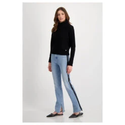 Monari Damen Rollkragen Pullover Black -Wellensteyn Shop monari pullover rollkragen schwarz 999 model vorne