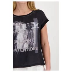 Monari Damen T-Shirt Black Sporty Elegance -Wellensteyn Shop monari shirt sporty elegance 999 detail model vorn