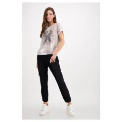 Monari Damen T-Shirt Bamboo Beige Print -Wellensteyn Shop monari tshirt dubai 768 ansicht model