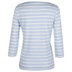 Munich Freedom Damen 3/4 Arm Shirt Bleu/off White -Wellensteyn Shop munich freedom 3 4 arm ringelshirt bleu offwhite 7658 hinten