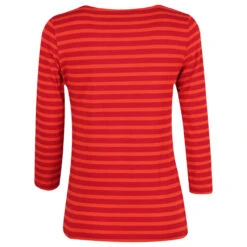 Wellensteyn Shop -Wellensteyn Shop munich freedom 3 4 arm ringelshirt lipstick orange 13234 hinten