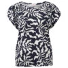S.Oliver Damen T-Shirt Navy Print -Wellensteyn Shop s oliver bluse blau 59a1