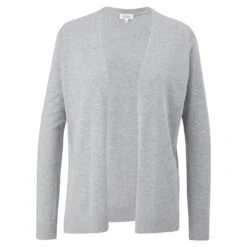 S.Oliver Damen Strickjacke Light Grey Melange