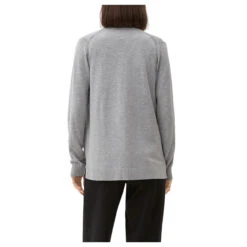 S.Oliver Damen Strickjacke Light Grey Melange 8 S.Oliver Damen Strickjacke Light Grey Melange -Wellensteyn Shop s oliver cardigan grau 9400 ansicht model hinten