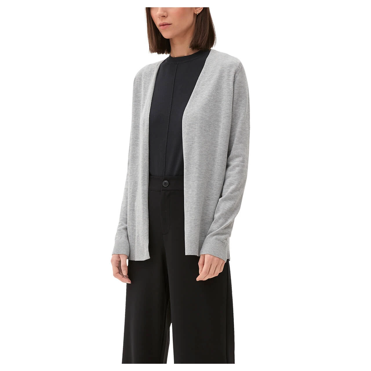 S.Oliver Damen Strickjacke Light Grey Melange 4 S.Oliver Damen Strickjacke Light Grey Melange – Bild 2